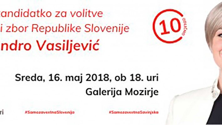 Večer s kandidatko za volitve v Državni zbor Republike Slovenije Aleksandro Vasiljević